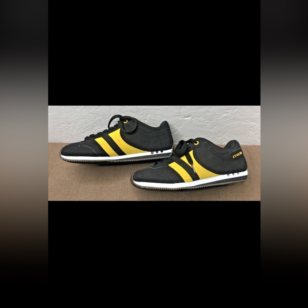 Globe Australia Pulse Men's Skate Shoes Black & Yellow Leather Size 8
